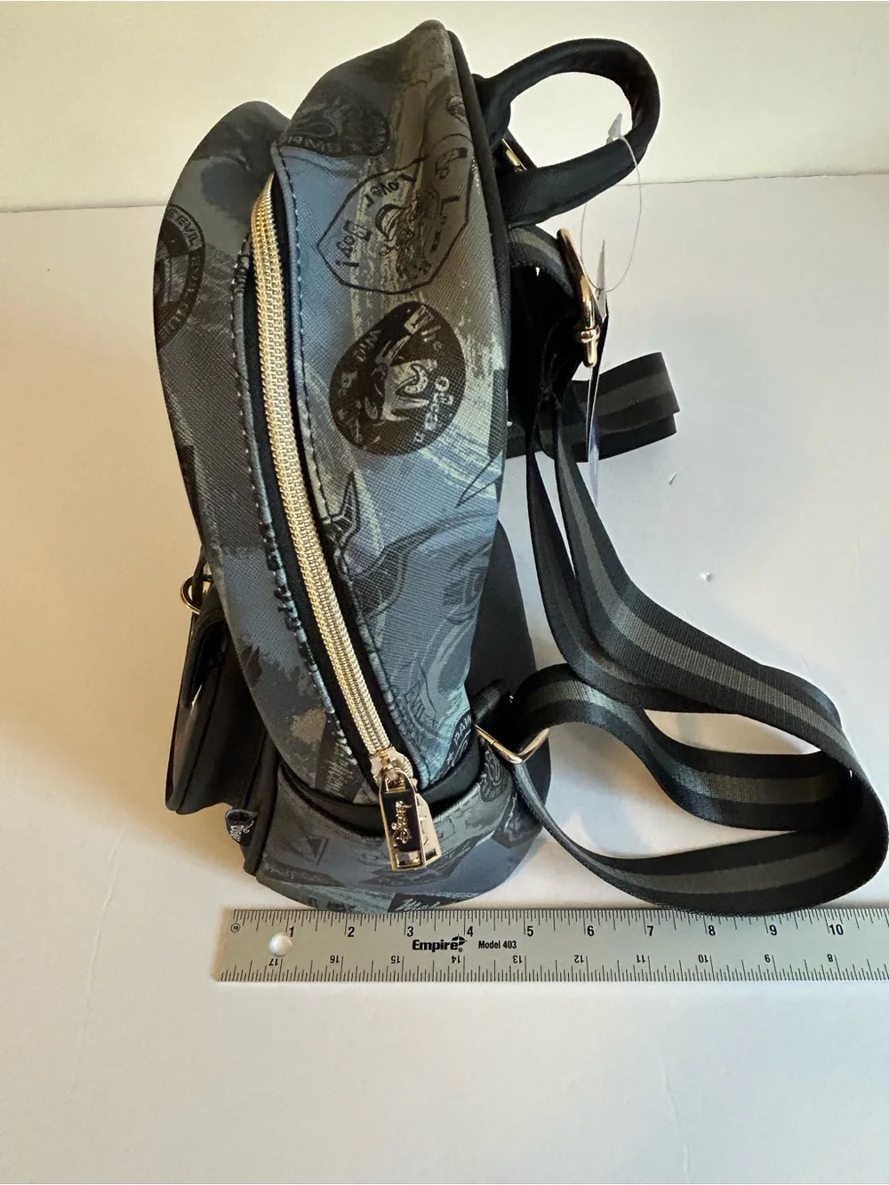 NWT Disney Villains Gray and Black Mini Backpack